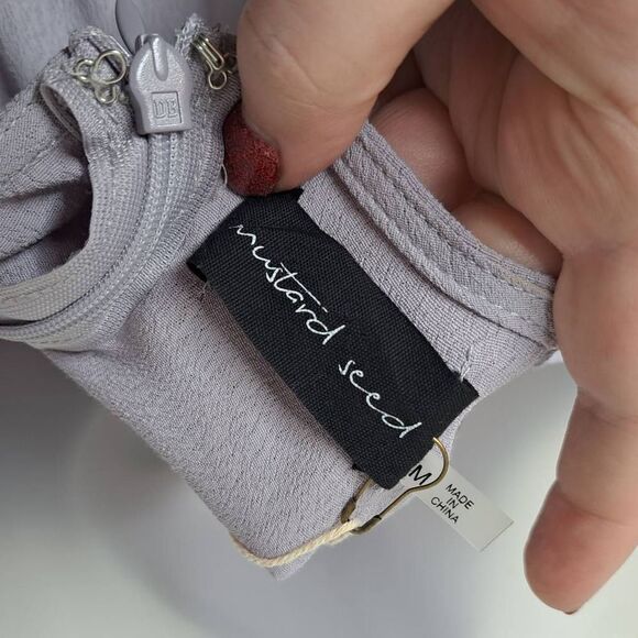 Mustard Seed Boho Floral Embroidered Dress with Fringe size M NWT - Picture 10 of 12